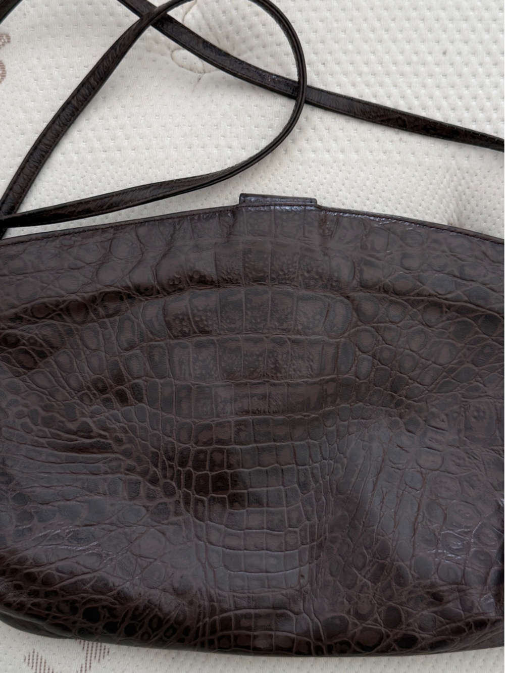 Vintage 80s Fifth Avenue Handbags Patchwork Crossbody Leather Made in USA - Picture 7 of 9